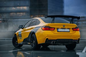 For 4 F32 F33 F36 M Sport Rear bumper Side Splitters flaps ABS