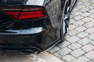 For AUDI A7 / S Line / RS7 Rear bumper Side Splitters flaps ABS Gloss