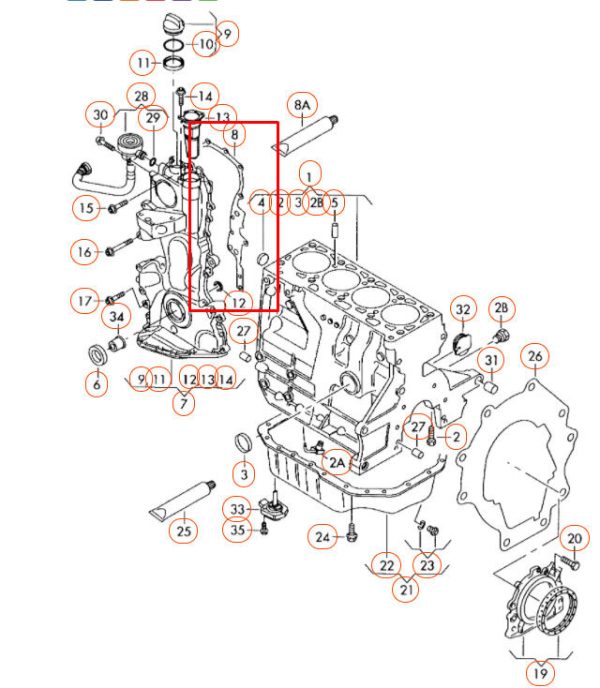 NEW GENUINE VOLKSWAGEN AUDI A1 A3 TIMING HOUSING GASKET 03C109287G - Image 2