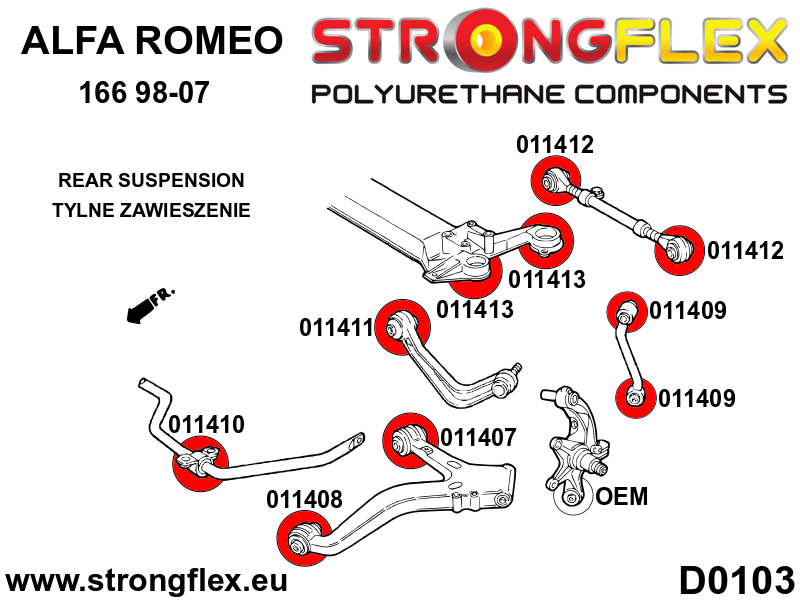 011412A: Rear track rod bush SPORT - Image 2