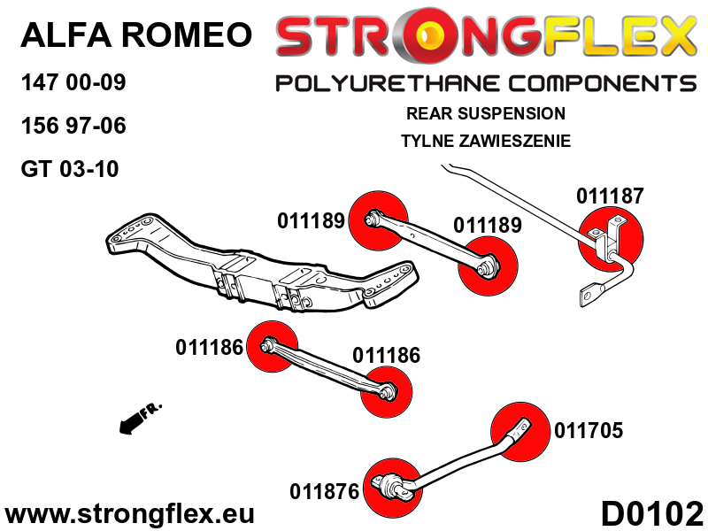 011189B: Rear suspension rear arm bush - Image 2