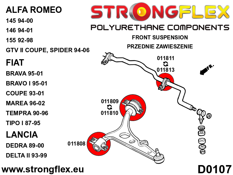 011808B: Front lower wishbone front bush - Image 2