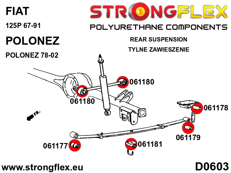066065B: Rear suspension bush kit - Image 2