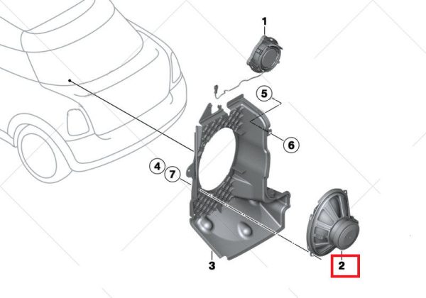 NEW MINI GENUINE R55 R56 R58 R59 HARMAN KARDON WOOFER REAR 65139194842 - Image 2