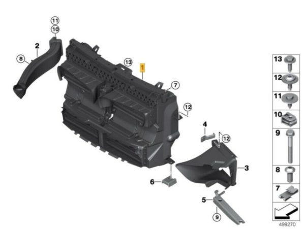 NEW GENUINE BMW 2 SERIES F45 F46 FRONT RADIATOR AIR DUCT SLAM PANEL 51747301606 - Image 2