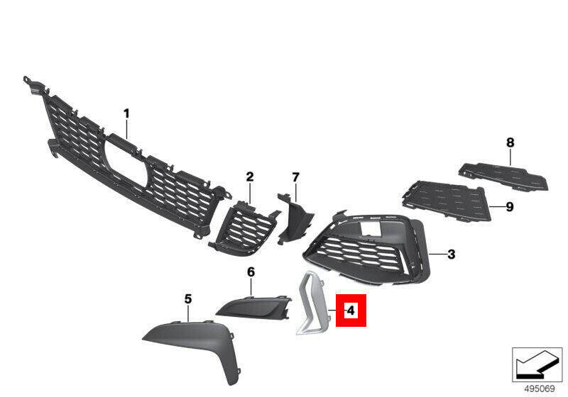 NEW GENUINE BMW 3' G20 G21 M340i FRONT BUMPER SIDE GRILL BLACK TRIM PAIR SET 51118093302 + 51118093301 - Image 2