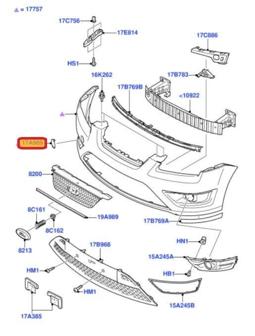 NEW GENUINE FORD FOCUS 05-08 FRONT BUMPER TOW HOOK EYE COVER CAP PRIMED 1424616 - Image 2