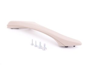 BMW NEW F10 F11 DOOR PULL HANDLE PASSENGER SIDE RIGHT O/S LHD NAPPA OYSTER WHITE 51417225864