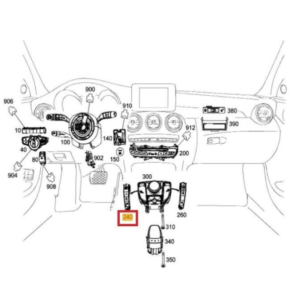 NEW GENUINE MERCEDES BENZ C CLASS W205 DYNAMIC MODE PDC ON OFF BUTTONS A2059056507 - Image 2
