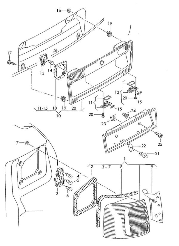 AUDI NEW GENUINE A6 C5 97-05 AVANT REAR TAIL LIGHT BULB SOCKET HOLDER 4B9945221 - Image 2
