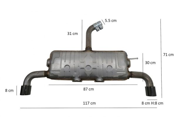 Complete Exhaust System suitable for VW Golf 5 (2003-2007) Golf 6 (2008-2013) GTI Design Piano Black Tips - Image 8