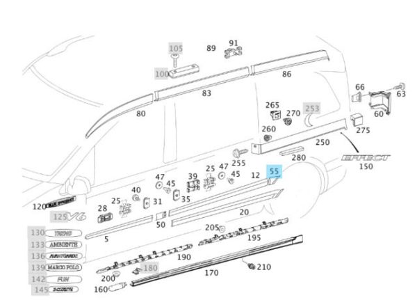 NEW GENUINE MERCEDES-BENZ VITO W639 REAR MOLDING TRIM RIGHT O/S A63969026627G99 - Image 3