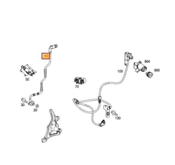 NEW GENUINE MERCEDES BENZ C CLASS W204 FRONT WHEEL ABS RPM SENSOR A2049052905 - Image 2