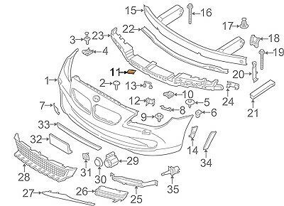 NEW GENUINE BMW 6 F06 F12 F13 15-16 N/S LEFT HEADLIGHT WASHER COVER CAP 51117409533 - Image 3