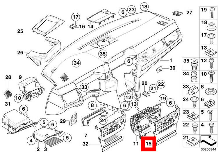 NEW GENUINE BMW 5 SERIES E60 E61 CENTER CONSOLE TRIM WOOD PANEL 51456951031 - Image 2