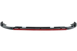 Front Bumper Lip Extension Spoiler suitable for VW Golf 7.5 Facelift (2017-2020) Piano Black / Red