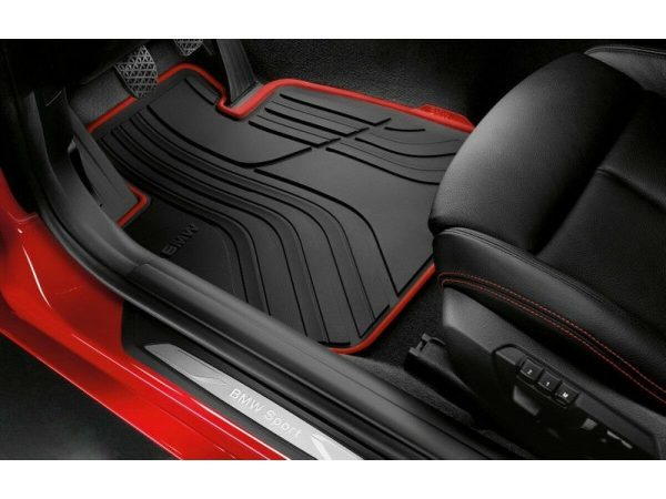NEW GENUINE BMW 3 SER F30 F31 SPORT LINE RUBBER FLOOR MATS SET RHD FRONT+REAR 51472219803+51472339780 - Image 2