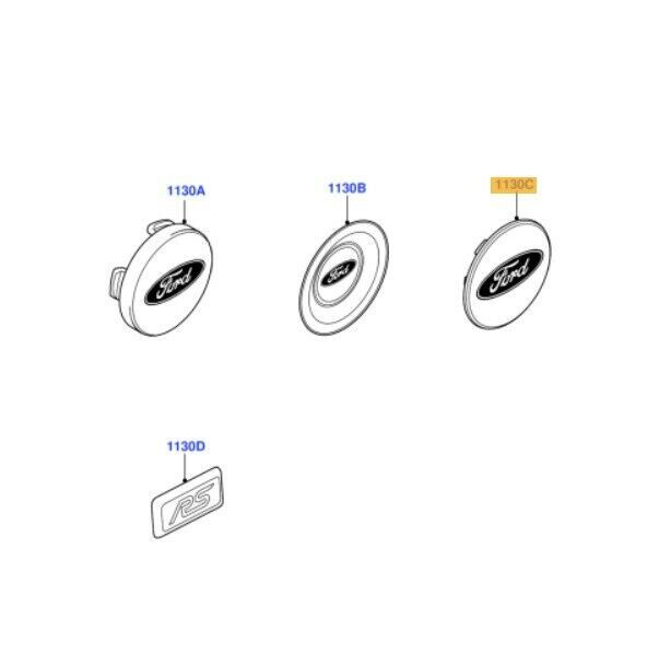 NEW GENUINE FORD FOCUS FIESTA KA TRANSIT ALLOY WHEEL CENTER CAP COVER 2098639 - Image 2