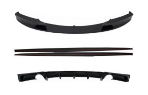 Rear Diffuser Double Outlet for Single Exhaust with Front Spoiler and Side Skirts M Performance Design for BMW 3 Series F30 F31 (2011-2019)