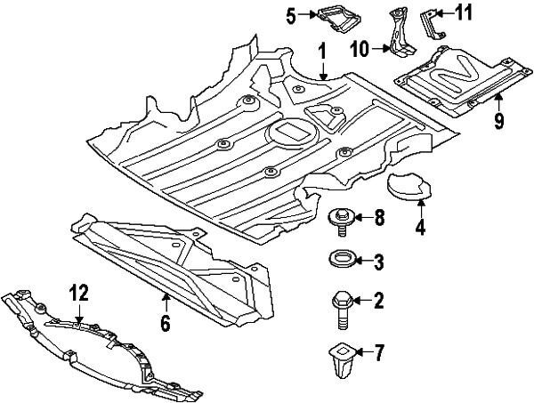 BMW NEW GENUINE E90 E91 04-08 PETROL ENGINE M SPORT UNDERHOOD SHIELD 51758040111 - Image 2