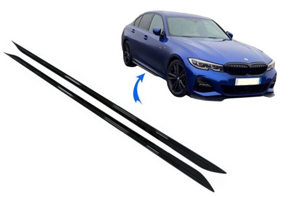 Side Skirts Extension suitable for BMW 3 Series G20 Sedan G21 Touring (2018-up) M Sport Design Piano Black - Image 13
