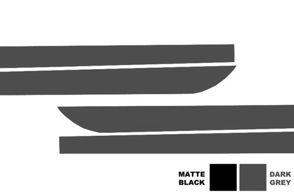 Side Decals Sticker Vinyl suitable for BMW F10 F11 5 Series (2011-Up) Dark Grey M-Performance Design - Image 3