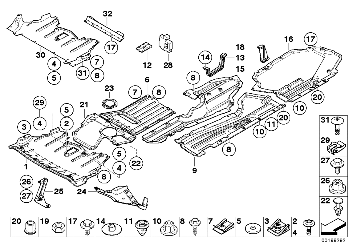 BMW NEW GENUINE E71 X6 08-14 PETROL ENGINE UNDER HOOD SPLASH SHIELD 51757180632 - Image 2