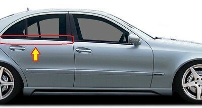 NEW GENUINE MERCEDES MB E W211 REAR DOOR RIGHT SIDE WINDOW MOLDING GLOSS BLACK A2116900680 - Image 2