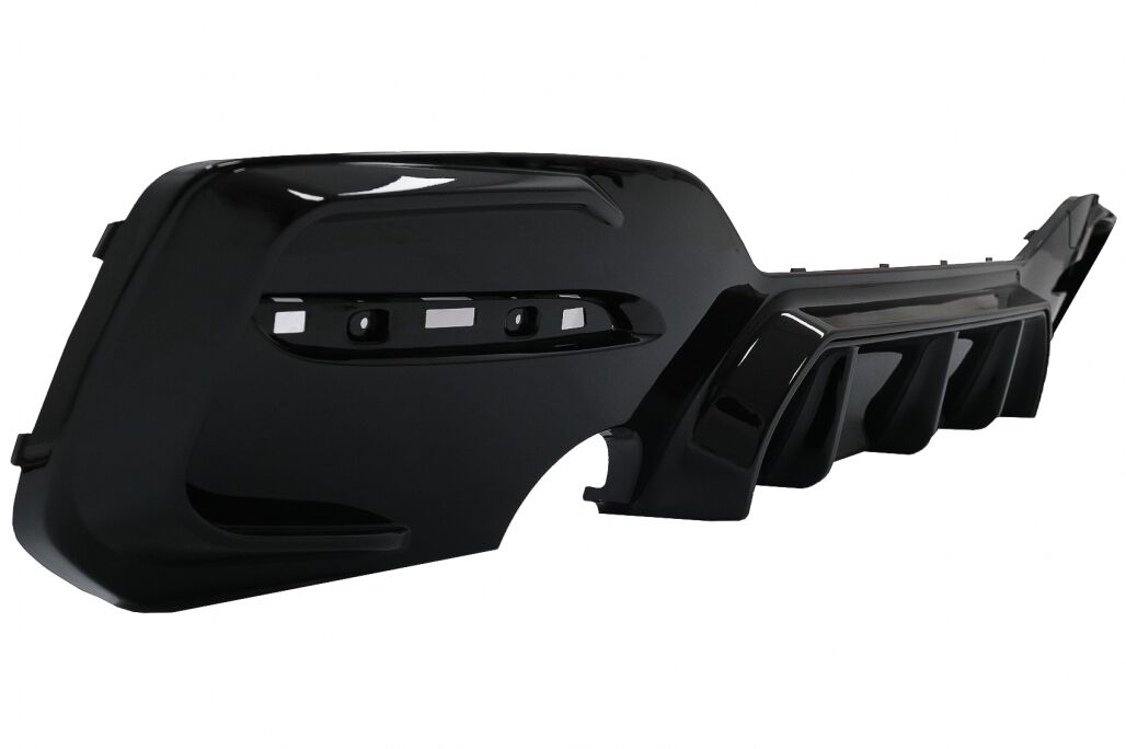 Rear Bumper Spoiler Valance Diffuser Twin Outlet Single suitable for BMW 1 Series F20 F21 LCI (2015-2019) Piano Black - Image 6