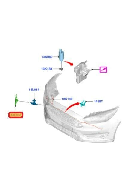 NEW GENUINE FORD FOCUS ST 14- FRONT HEADLIGHT WASHER COVER CAP PRIMED RIGHT O/S 1871661 - Image 2