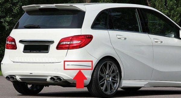 NEW GENUINE MERCEDES BENZ B CLASS W246 REAR BUMPER RIGHT SIDE CHROME STRIP TRIM A2468851021 - Image 2