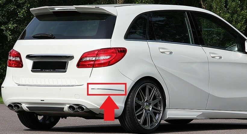 NEW GENUINE MERCEDES BENZ B CLASS W246 REAR BUMPER RIGHT SIDE CHROME STRIP TRIM A2468851021 - Image 2