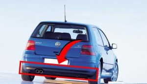 NEW GENUINE VW GOLF MK4 GTI V6 REAR BUMPER LOWER TRIM LIP SPOILER 1J6807521CB41
