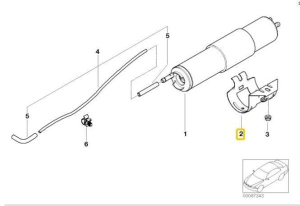 NEW GENUINE BMW 3 SERIES E46 PETROL FUEL SUPPLY STRAINER BRACKET 13321435583 - Image 2