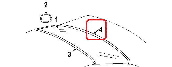 BMW NEW GENUINE 7 SERIES E65 E66 REAR WINDOW LOWER MOLDING TRIM 51717033257 - Image 2