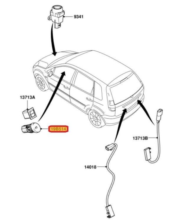 NEW GENUINE FORD FIESTA 05-12 REAR BOOT TAILGATE RELEASE BUTTON SWITCH 1363756 - Image 2