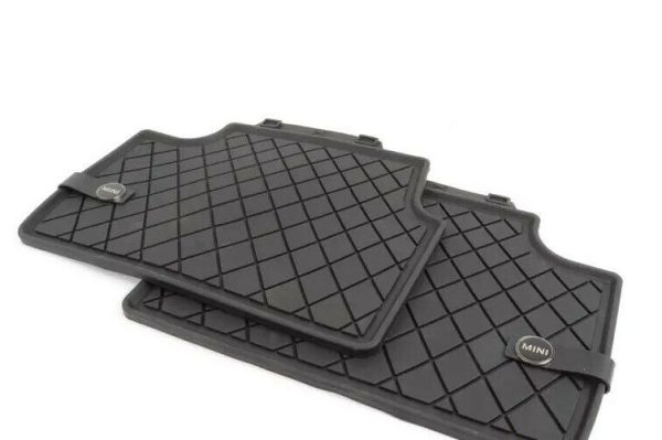 NEW GENUINE MINI F55 ALL WEATHER FLOOR MATS FRONT AND REAR ESSENTIAL BLACK SET 51472358056+51472354156 - Image 3