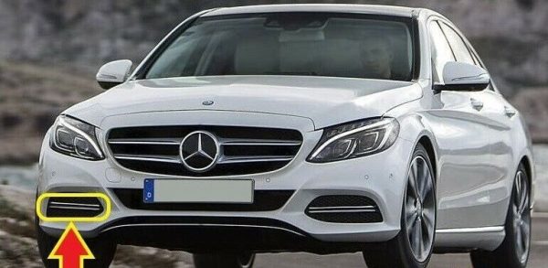 NEW GENUINE MERCEDES C CLASS W205 FRONT BUMPER GRILLE CHROME TRIMS SET RIGHT O/S A2058850474 - Image 4