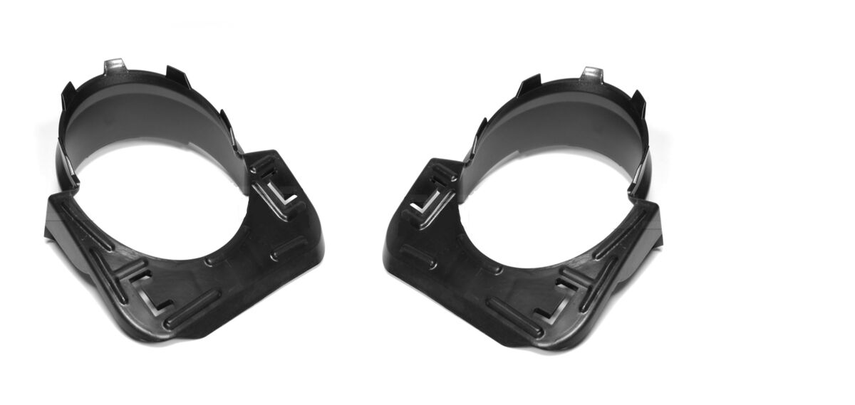 NEW GENUINE SEAT EXEO ST 08-13 FRONT BUMPER FOG LIGHT TRIM PAIR SET SATIN BLACK 3R08531929B9+3R08531919B9