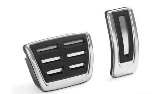 NEW GENUINE SKODA STAINLESS STEEL LEFT HAND DRIVE 1 SET OF PEDAL CAPS 5E1064205