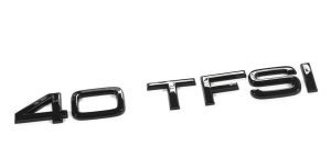 NEW GENUINE AUDI A6 A7 A8 Q5 Q8 40 TFSI TRUNK LETTERING BADGE GLOSS BLACK EMBLEM 83A853744AT94