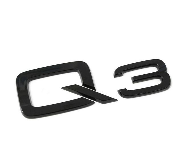 NEW GENUINE AUDI Q3 F3N 19- REAR TRUNK BADGE LOGO GLOSS BLACK EMBLEM 8U0853741AT94