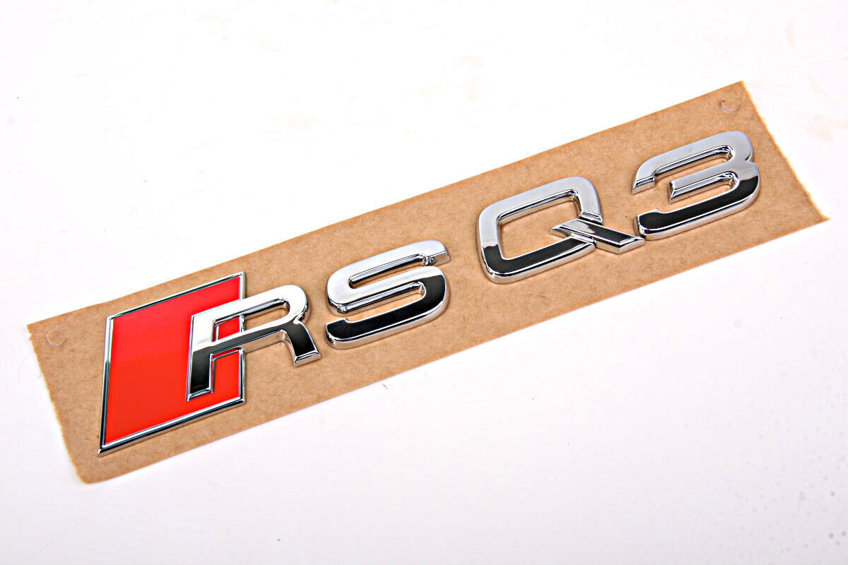 NEW GENUINE AUDI RSQ3 13-18 REAR TRUNK BOOT CHROME RSQ3 BADGE EMBLEM 8U0853740