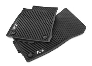 NEW GENUINE AUDI A5 RS5 2017- FRONT BLACK RUBBER ALL WEATHER FLOOR MATS LHD 8W7061501041