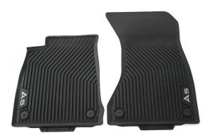 NEW GENUINE AUDI A5 SPORTBACK 2017- FRONT BLACK RUBBER ALL WEATHER FLOOR MATS LHD