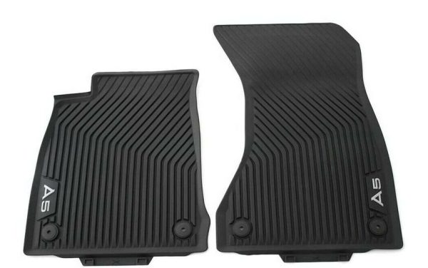 NEW GENUINE AUDI A5 SPORTBACK 2017- FRONT BLACK RUBBER ALL WEATHER FLOOR MATS LHD