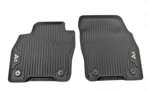 NEW GENUINE AUDI A1 SPORTBACK 2019- FRONT BLACK RUBBER ALL WEATHER FLOOR MATS LHD