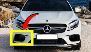 NEW GENUINE MERCEDES BENZ X156 GLA45 FRONT AMG BUMPER SIDE OUTER GRILL RIGHT O/S A1568851801
