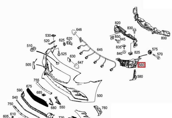 NEW GENUINE MERCEDES-BENZ SLC R172 FRONT BUMPER CARRIER LEFT N/S A1728851365 - Image 2