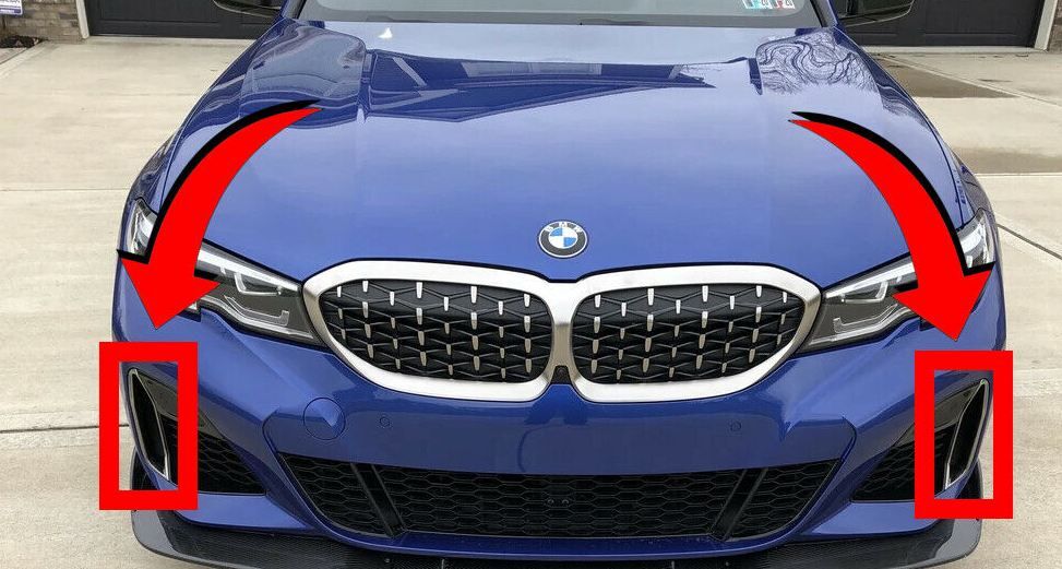 NEW GENUINE BMW 3' G20 G21 M340i FRONT BUMPER SIDE GRILL CHROME TRIM PAIR SET 51118075604+51118075603 - Image 3